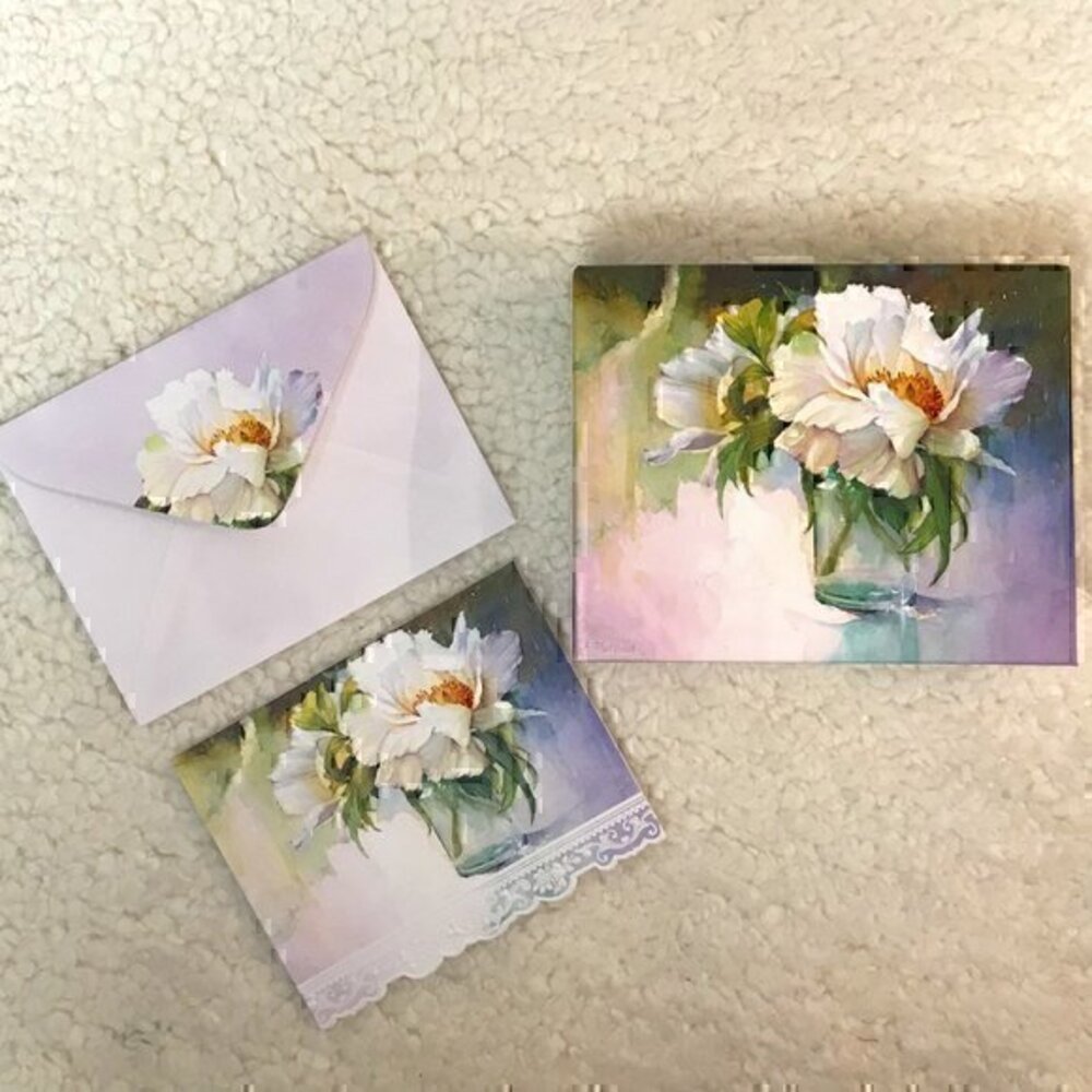 Carol Wilson Fine Arts Embossed, Blank Notecards - Set of 15